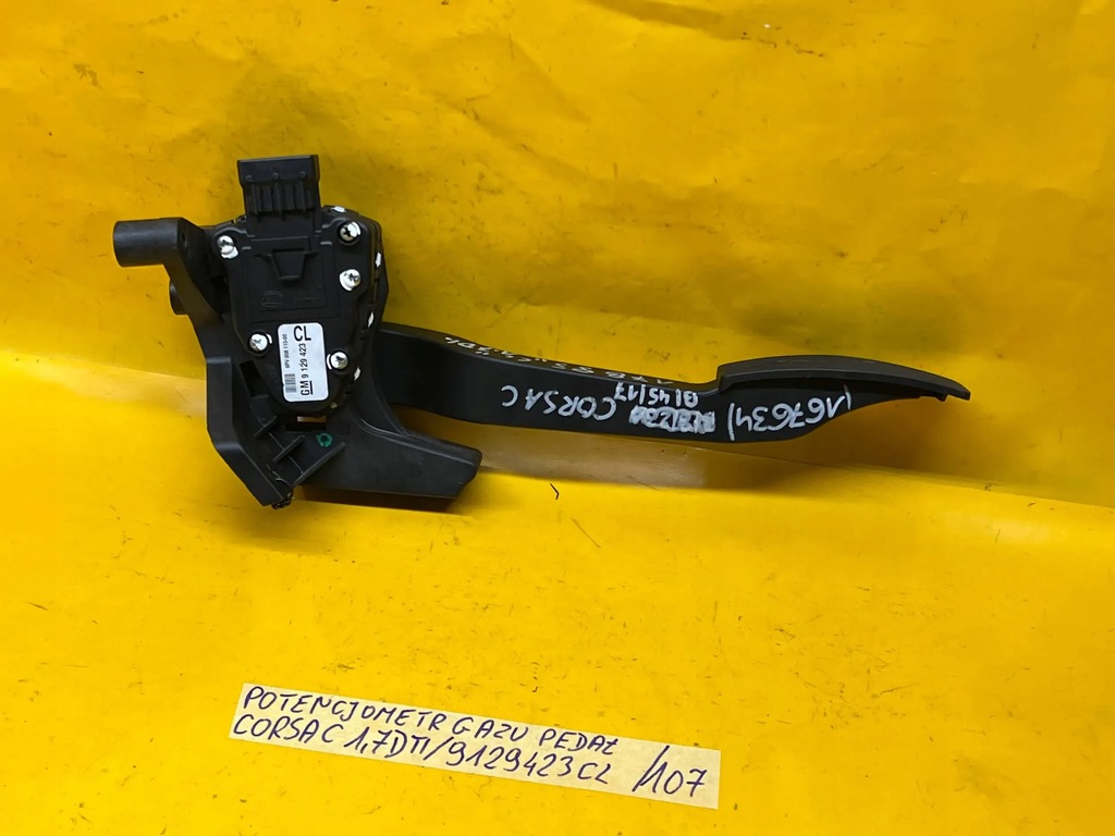 POTENTIOMETER GASPEDAL Opel Corsa C 1.7CDTI 2000-2009 9129423CL. Product image