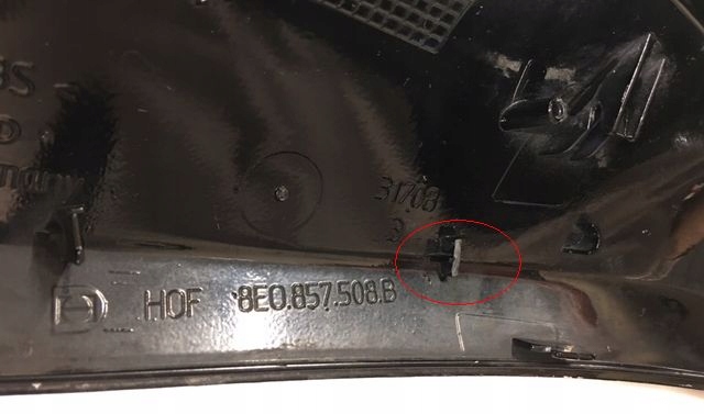 AUDI A3 (8P) A4 B6 A4 B7 A6 (C6) SPIEGELGEHÄUSE RECHTS 8E0857508 schwarz Product image