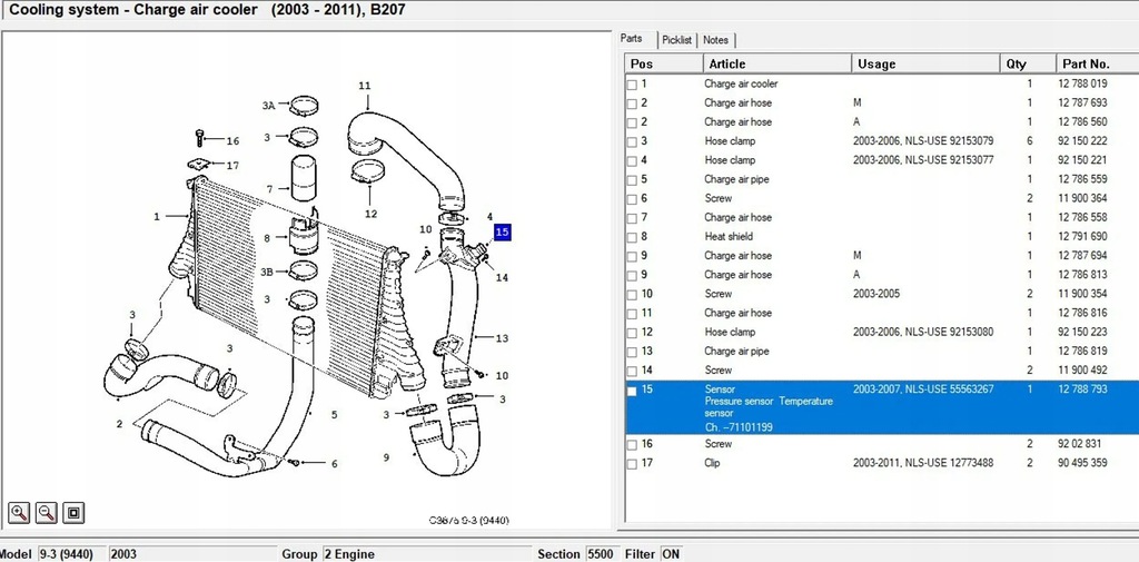 Saab 9-3 Ver2 2005 Krümmerdrucksensoren (MAP) Product image