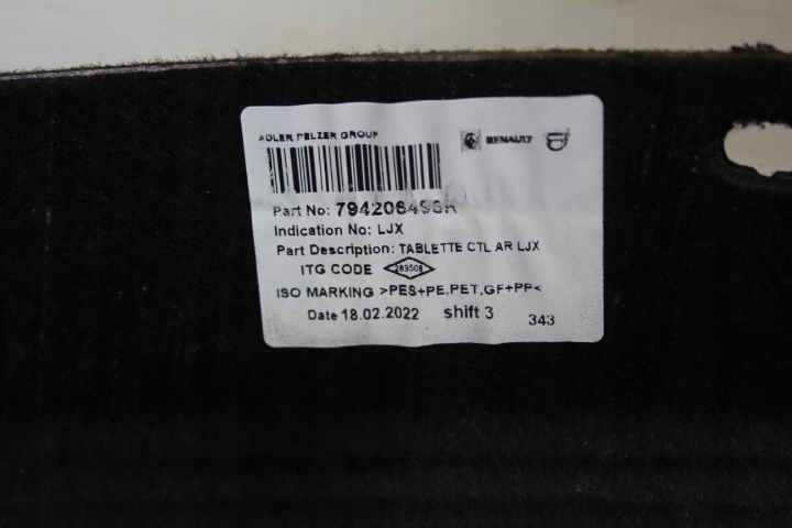 HINTERE KOFFERRAUMABLAGER DACIA LOGAN III Product image