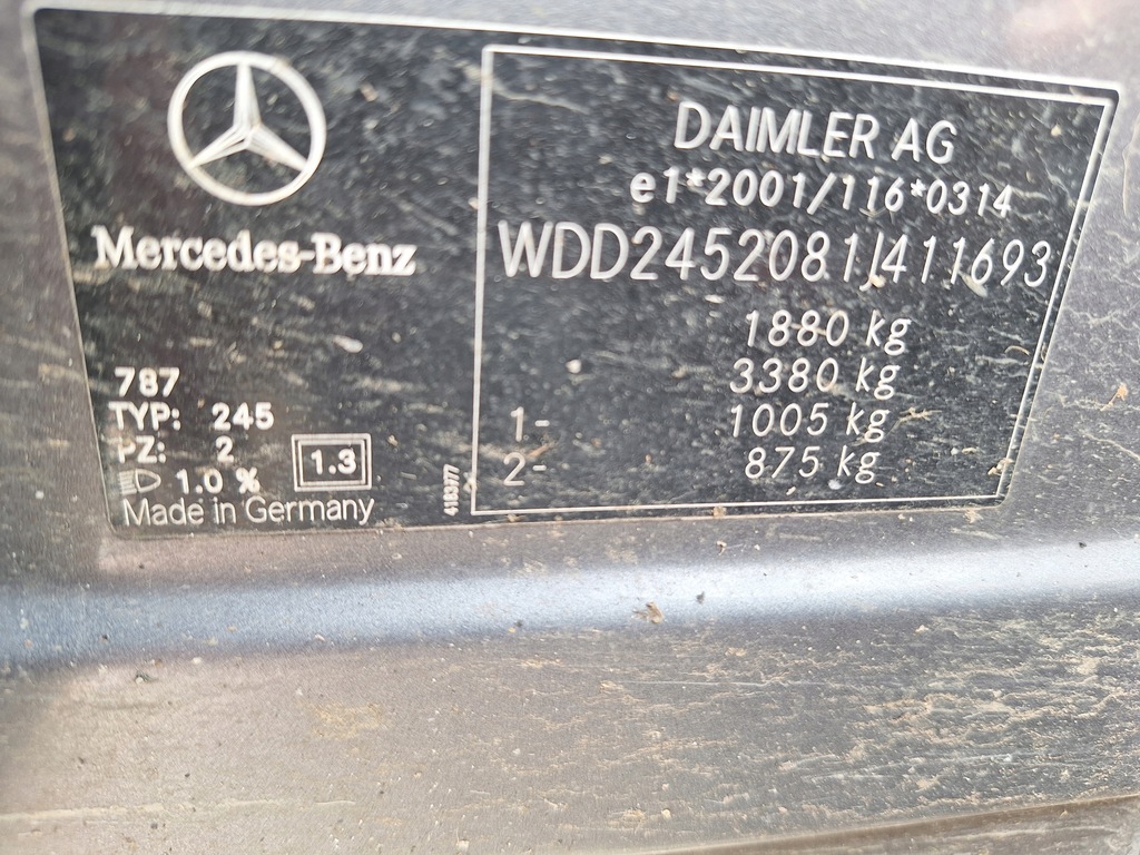 MERCEDES W245 B-KLASSE 2,0 CDI 640941 W169 HEBEL SELEKTOR SCHALTKABEL Product image