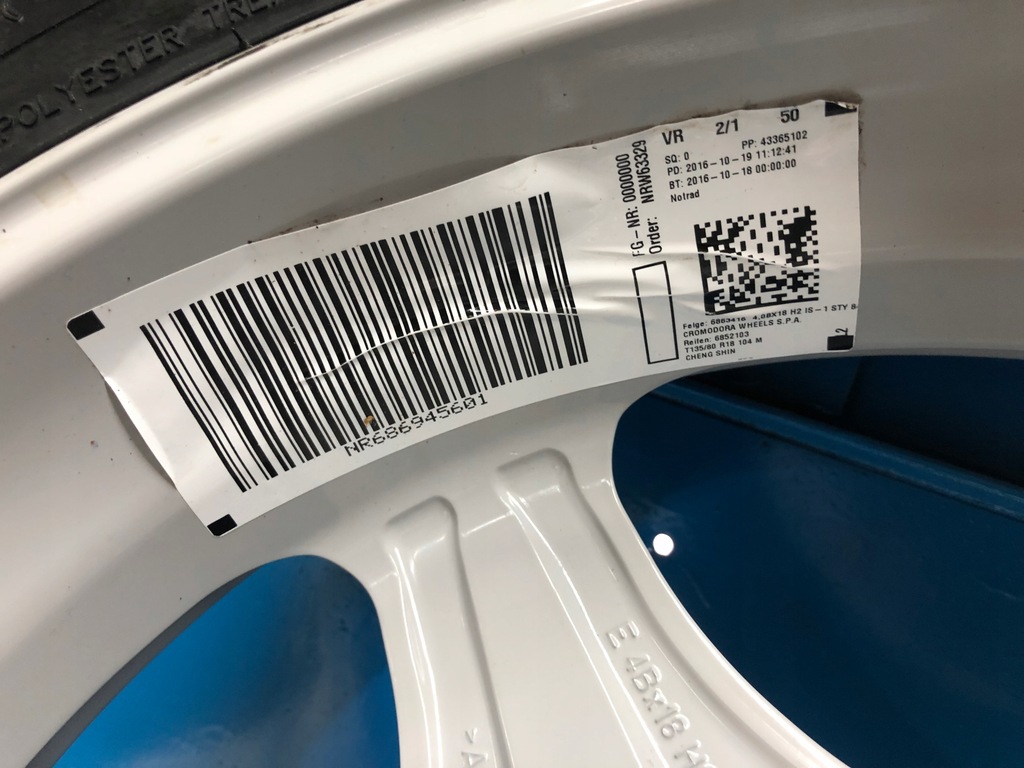 BMW G11 G30 G01 ERSATZRAD 135/80/18 Product image
