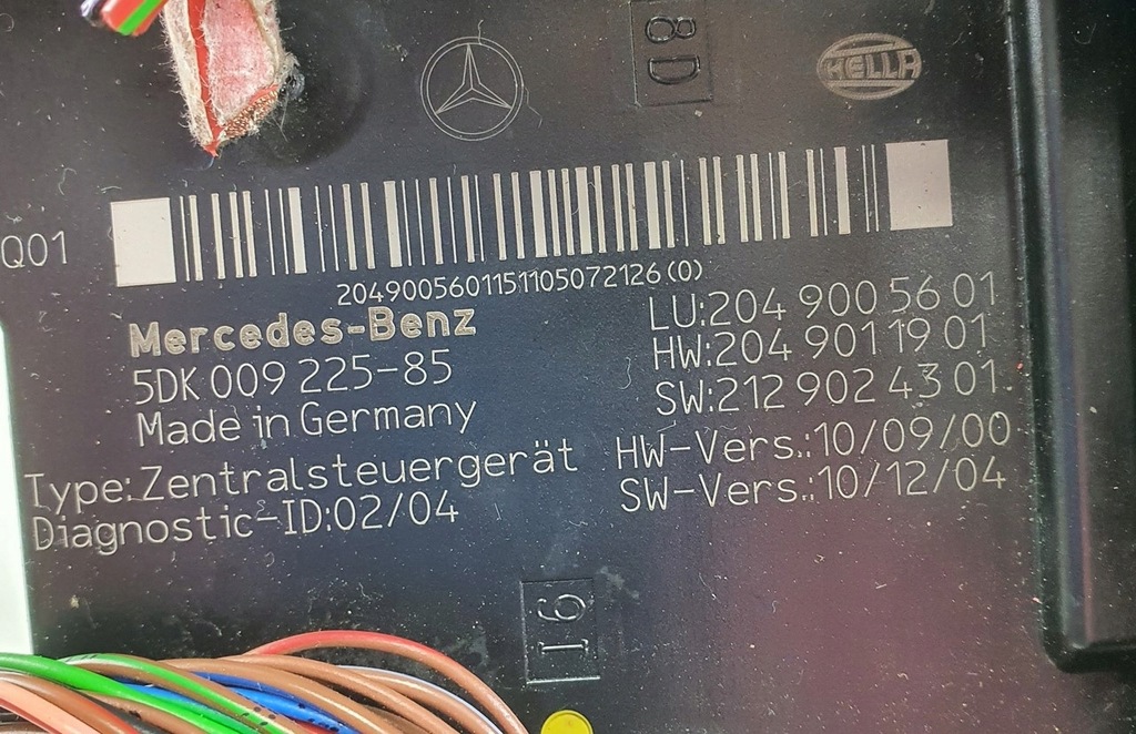 STEUERMODUL SAM MERCEDES W204 LIFT 2049005601 Product image