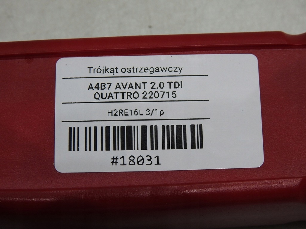 WARNDREIECK AUDI A4 B7 7L0860251 Product image