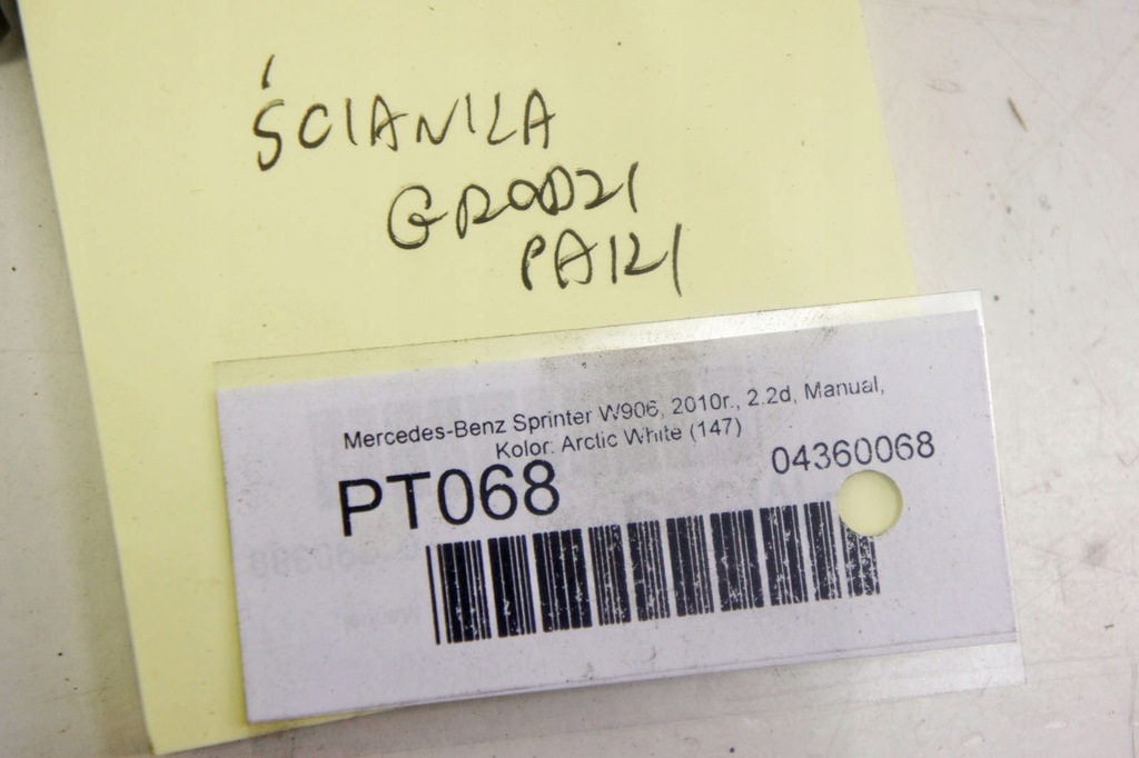 PT068 Mercedes Sprinter W906 Wandschottplatte Product image