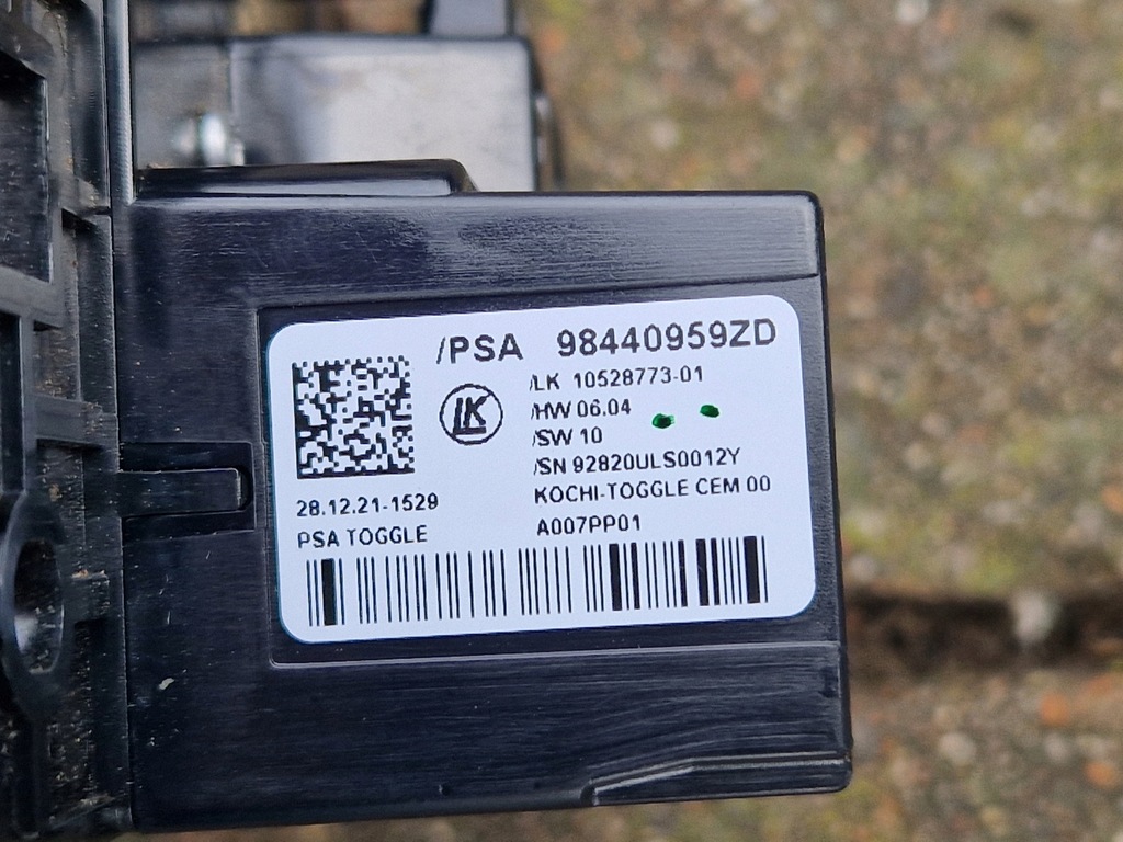 Peugeot Citroen Opel Panel -Schaltschalter 98440959ZD   2019 Product image