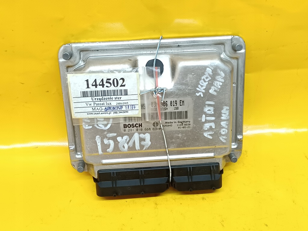 MOTORCOMPUTER PASSAT B5 FL 1.9TDI 038906019EM Product image
