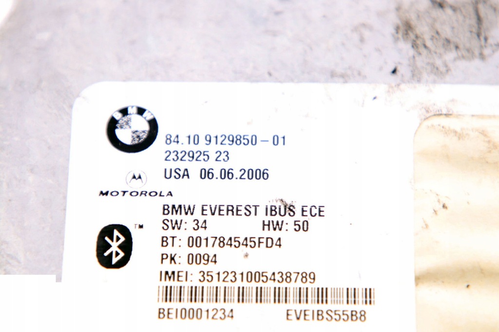 BMW X3 X5 E83 E53 Bluetooth -Modul 9129850 Product image