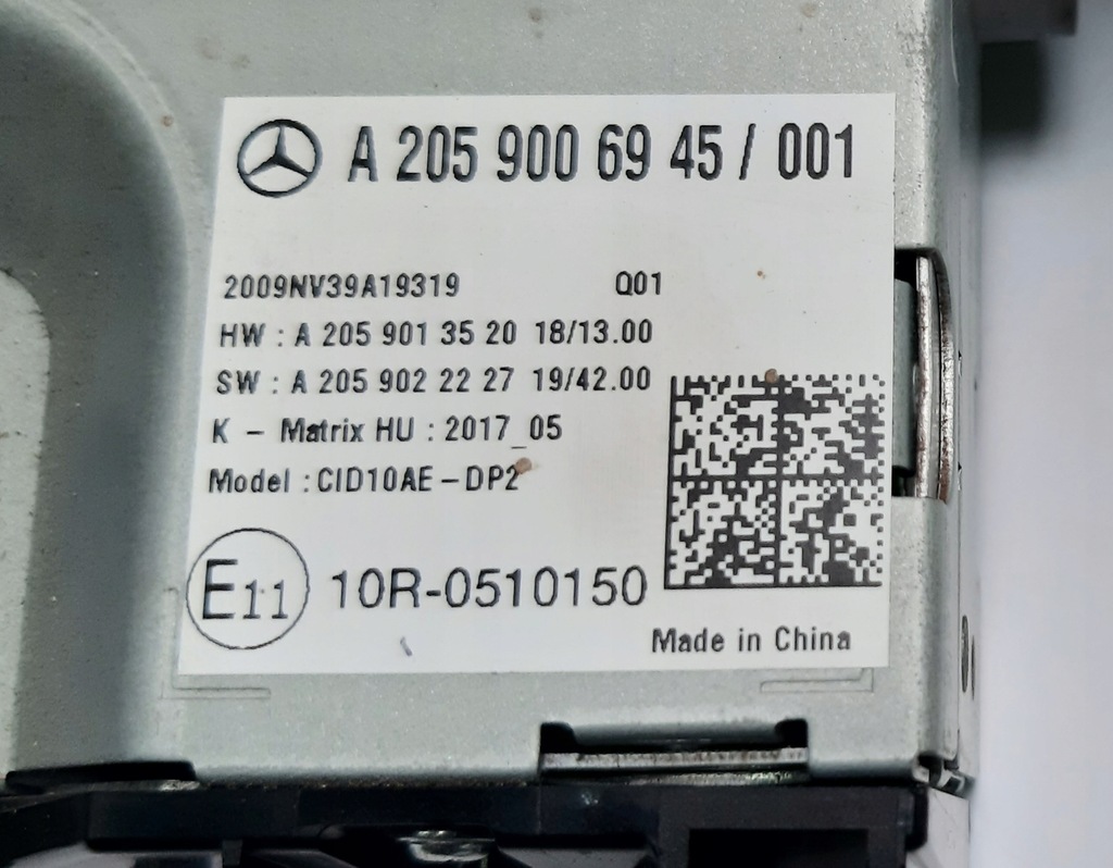 MERCEDES C-KLASSE W205 AMG GT C190 DISPLAY-BILDSCHIRM Product image