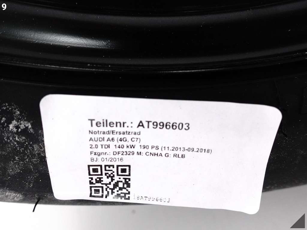 AUDI A6 4G0 A7 C7 4G8 10-18 LIFT RESERVERAD T145/60R20 105M HANKOOK Product image