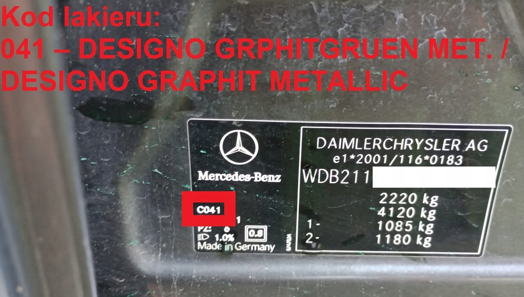 LUFTMASKE ANSAUGGITTER MERCEDES W211 02-06 Product image