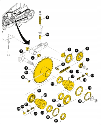 CNH HUB 84800125 GEHÄUSE 2050 2040 2030 NEW HOLLAND 720CG Product image