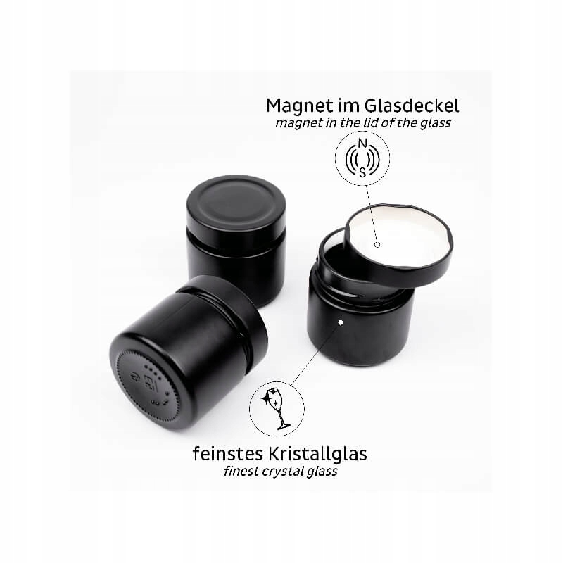 SET MAGNETISCHE GEWÜRZBEHÄLTER SILWY SCHWARZ 125ML 2 STK Product image