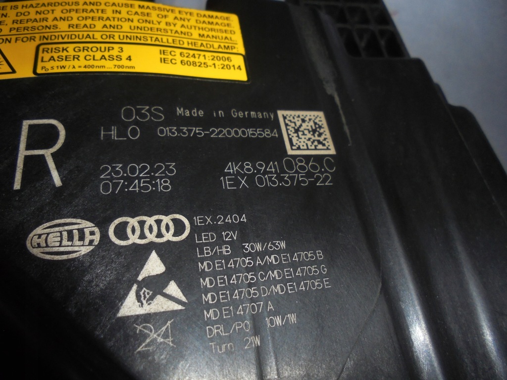 AUDI RS6 RS7 4K8 FRONTLEUCHTEN LASER 4K8941085C 4K8941086C Product image