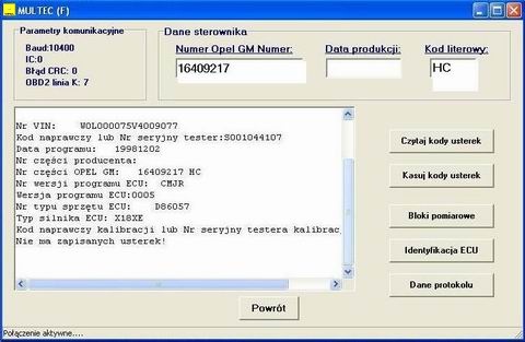 FEHLER- UND AUSFALLSCANNER OPEL T2+ OBD2-Systemdiagnose Händlerservice '96-04 Product image