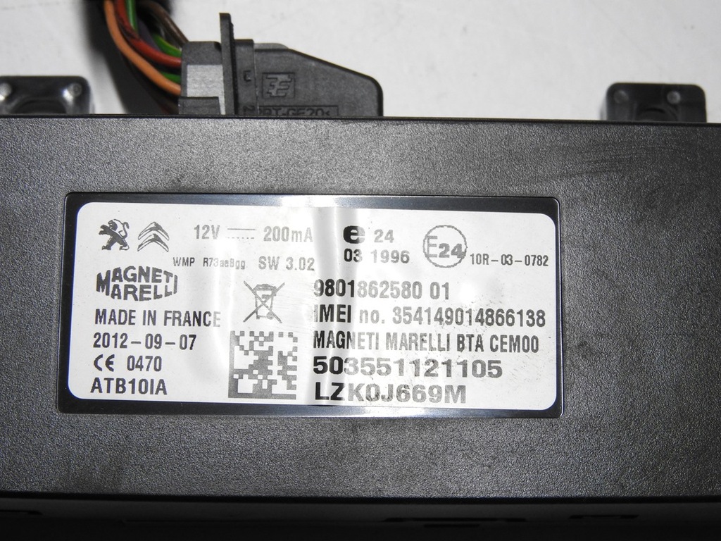 Citroen DS3 09-14 Modulsteuergerät 9801862580 Product image