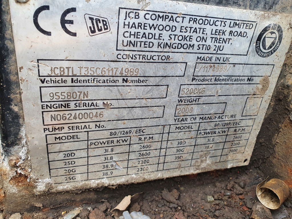 JCB TLT TELETRUK 30D 35D LOADER TELESKOPKABINE Product image