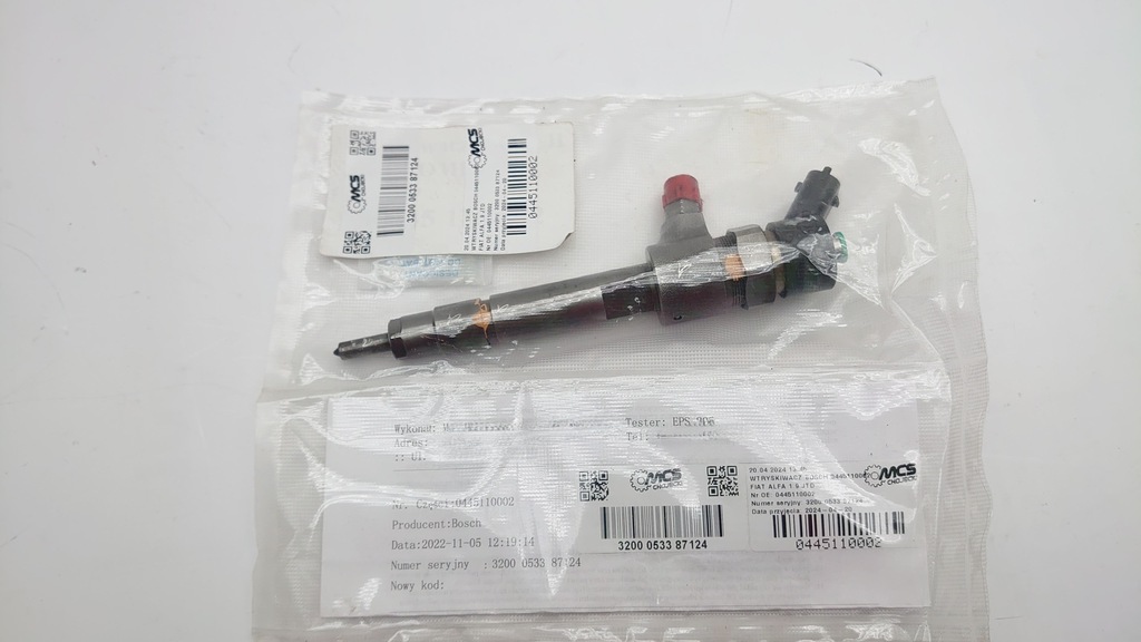 BOSCH-INJEKTOR 0445110002 FIAT ALFA 1.9 JTD GEPRÜFT Product image