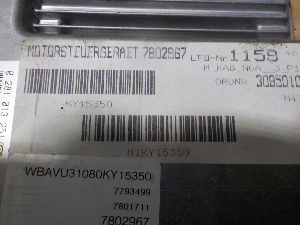 BMW E91 2006R. 320D COMPUTER DDE 7801711 CONTROLLER Product image