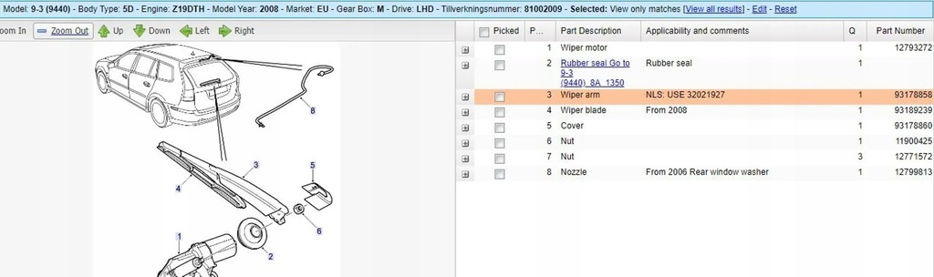 Saab 9-3 Ver2 2008 Wischerarme Product image