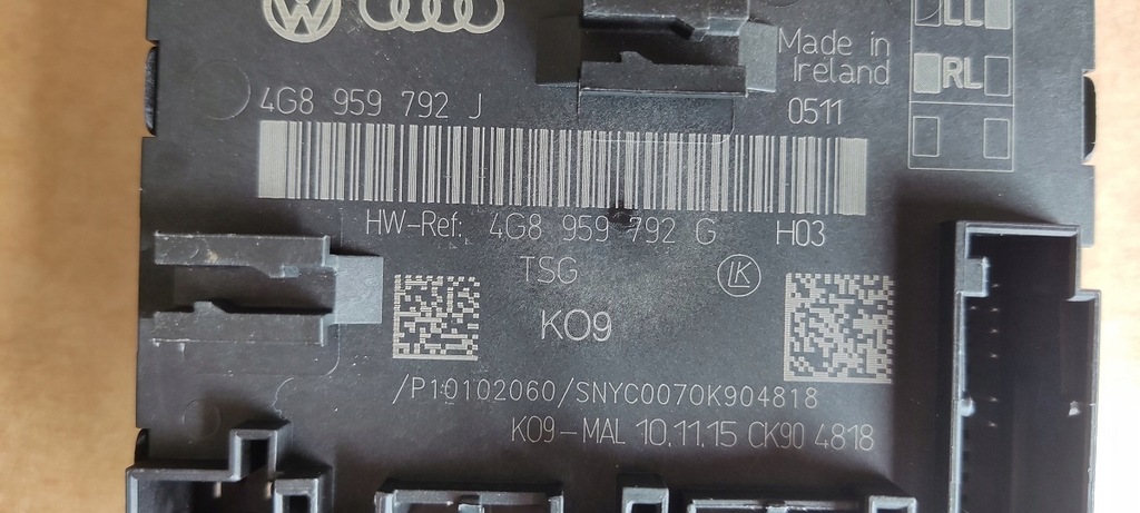 AUDI A6 C7 Türsteuergerät vorne rechts 4G8959792J Product image