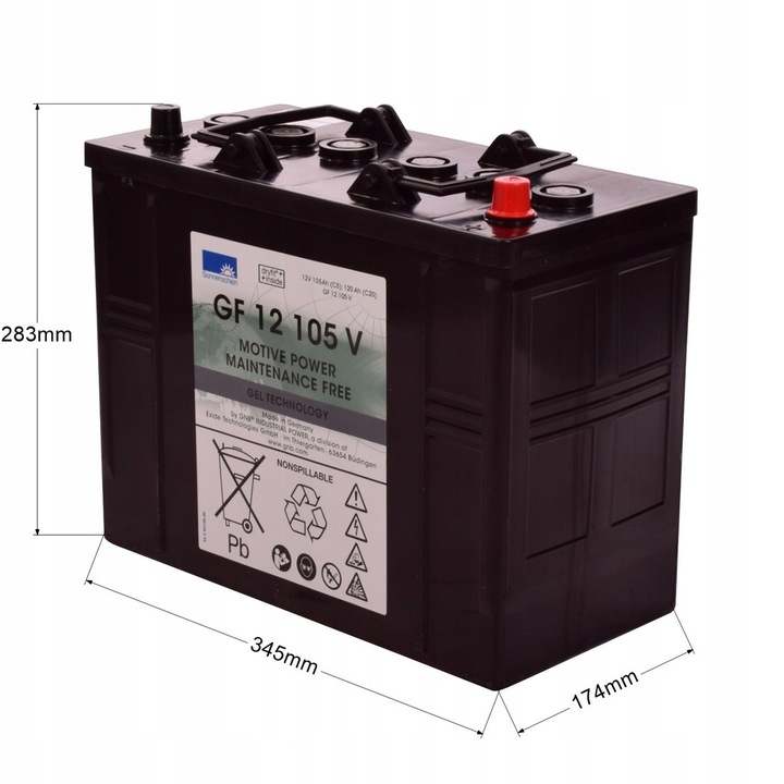 2 x BATTERIE 12V 105Ah SONNENSCHEIN GEL - GEL-BATTERIE-SET Product image