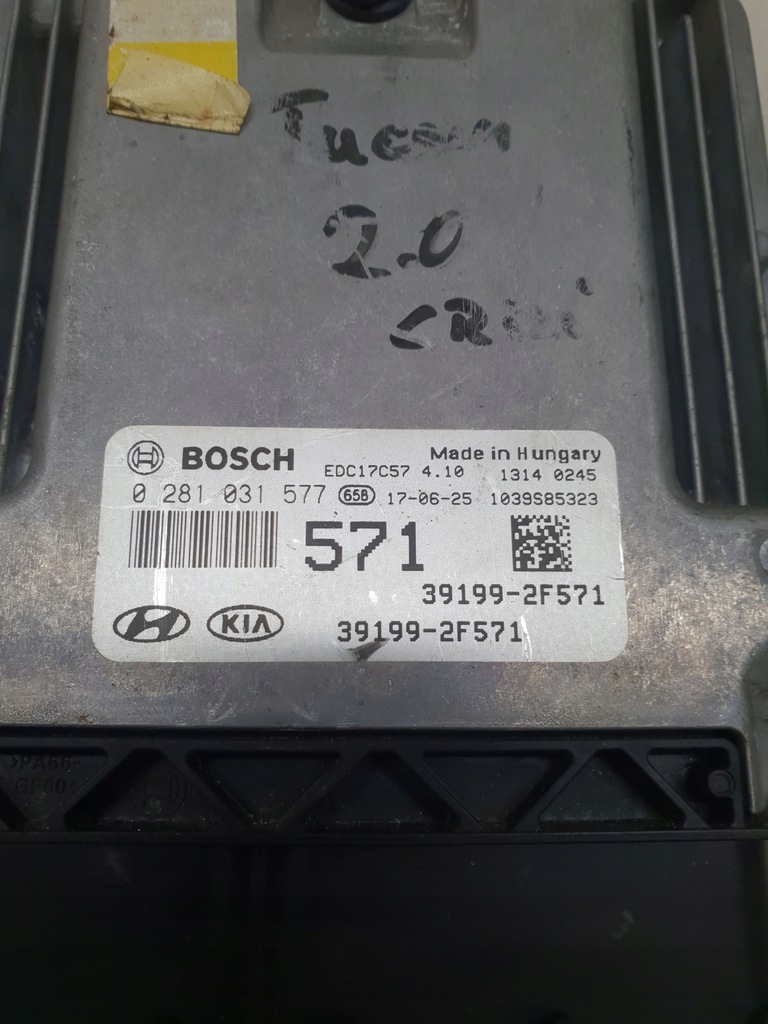Hyundai Tucson III 15-20 Computer Engine Controller 39199-2F571 0281031577 Product image