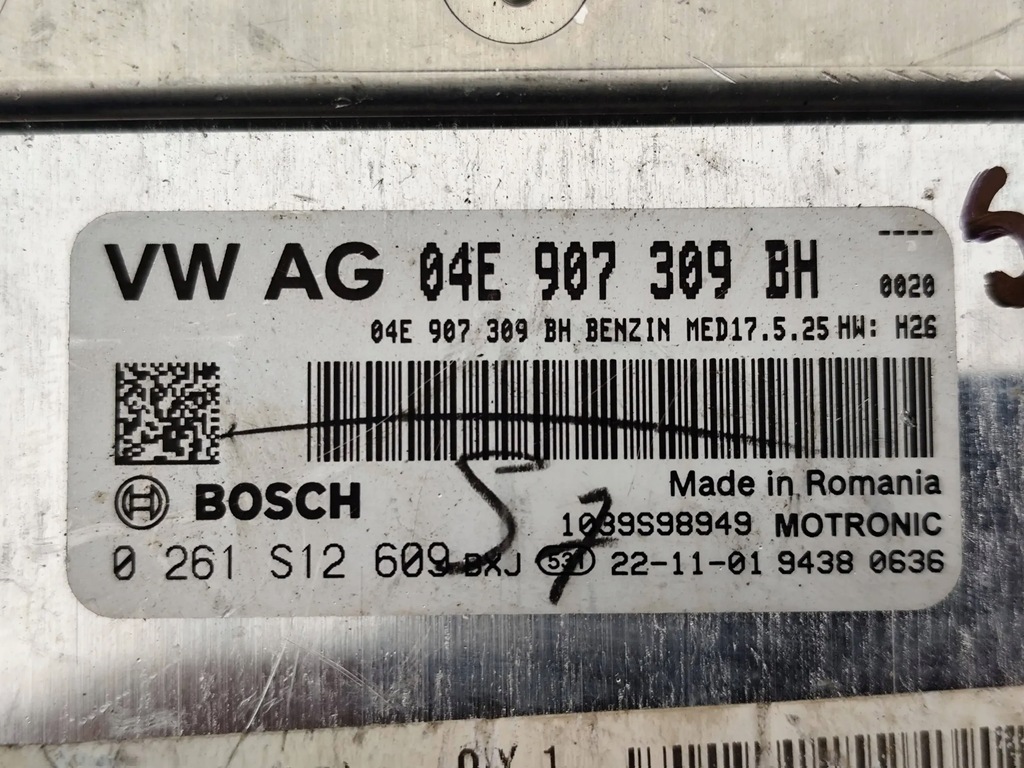 VW Skoda Touran Golf VII OCTAVIA STEUERUNG MOTOR COMPUTER 04E907309BH Product image