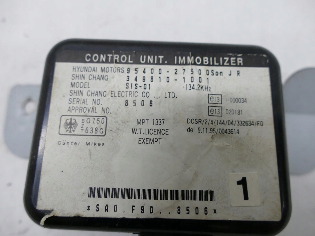 HYUNDAI COUPE UND LIFT KIT ZÜNDMODUL WEGFAHRSPERRE Product image