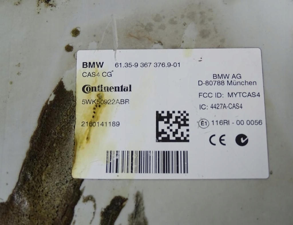 CAS4 CG-Controllermodul BMW 5er F10 F11 2009-2017 Product image