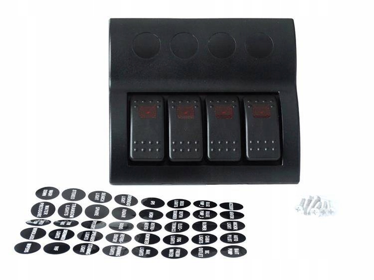 Schalter 12/24V IP68 ON-OFFx4, 4xB 2x5A 1x10A 1x15A Drift-Offroad Product image