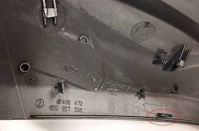 AUDI A3 (8P) A4 B6 A4 B7 A6 (C6) SPIEGELGEHÄUSE RECHTS 8E0857508 grau Product image