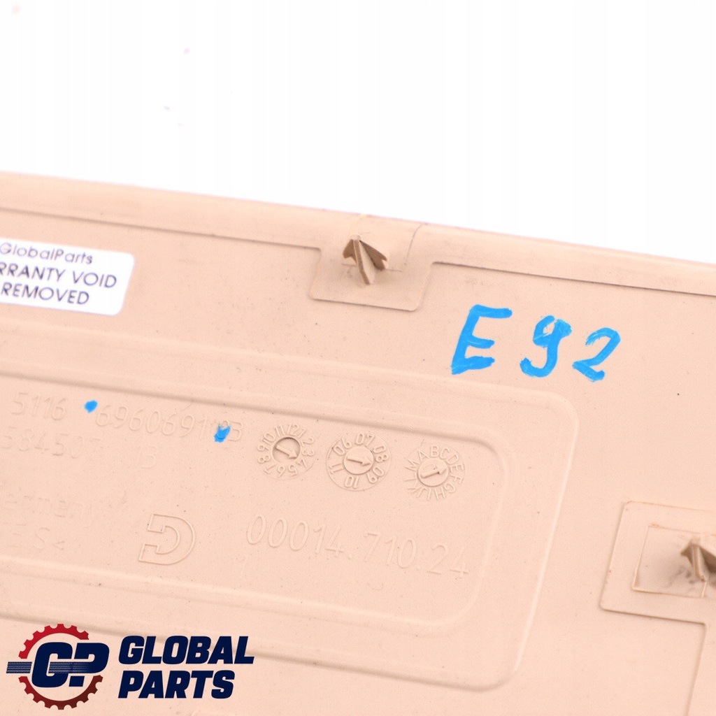 BMW E92 E93 Gummieinsatz Konsolenmatte Beige 6960691 Product image