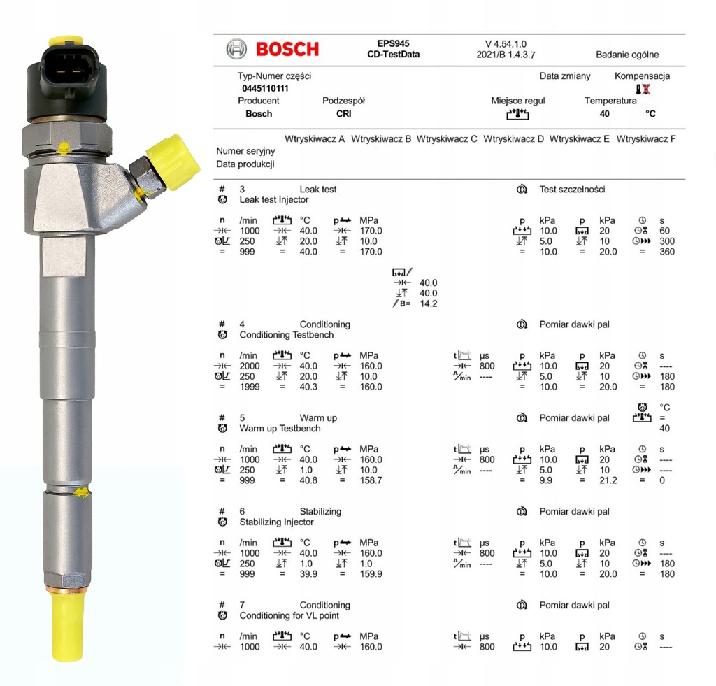 1.9 JTD-INJEKTOR-INJEKTOREN 0445110111 QUALITÄT! Product image