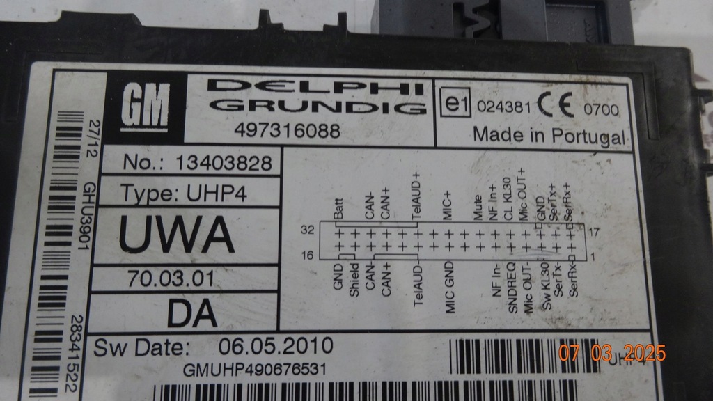 Opel Corsa D Lift 12R Bluetooth -Modul 13403828 Product image