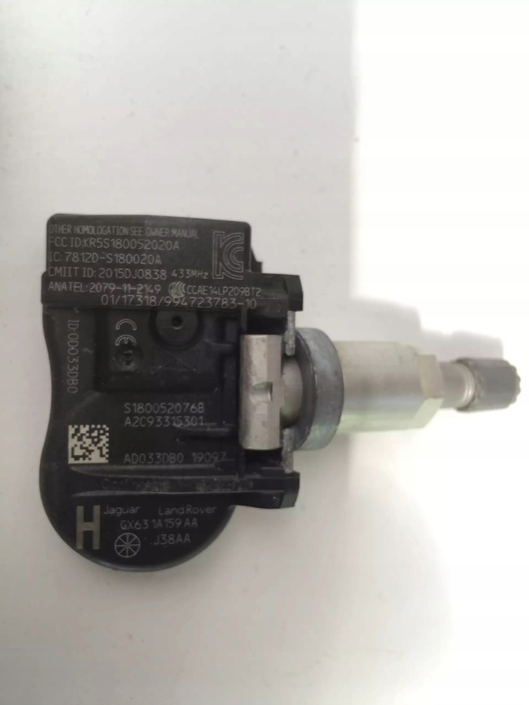JAGUAR XE LAND ROVER RANGE ROVER 2019 REIFENDRUCKSENSOR GA63-1A159-AA Product image