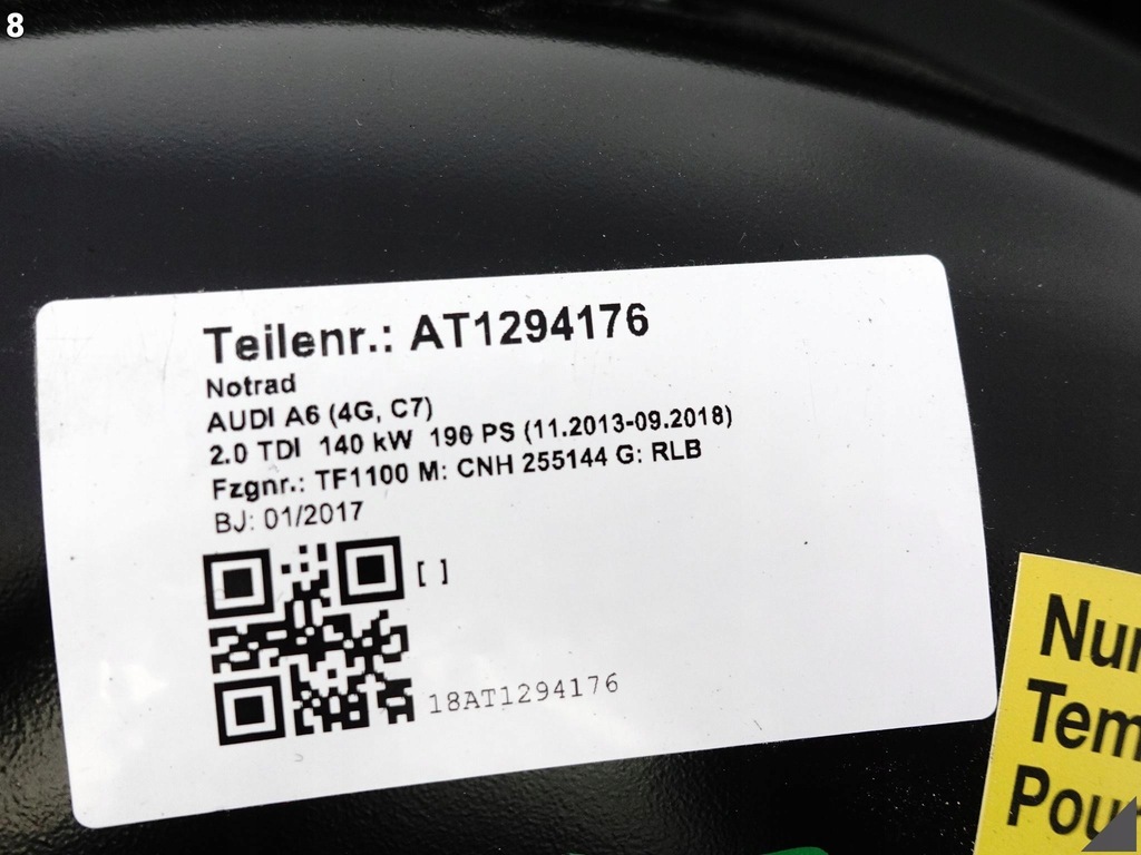 AUDI A6 S6 4G0 A7 S7 4G8 10-18 LIFT RESERVERAD T145/60R20 105M PIRELLI Product image