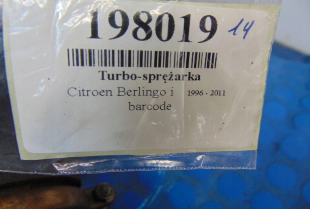 CITROEN BERLINGO I LIFT 2.0HDI TURBOKOMPRESSOR 9622526980 Product image