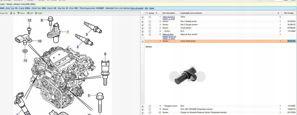 Saab 9-3 Ver2 2006 Nockenwellenpositionssensoren Product image