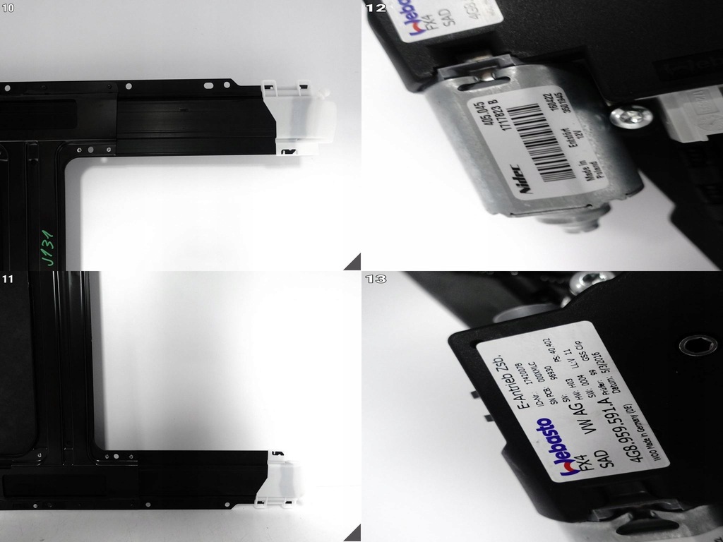 AUDI RS7 S7 A7 C7 4G8 10-18 LIFT SUN ROOF ENGINE ROLLER SHUTTER ALCANTARA COVER Product image