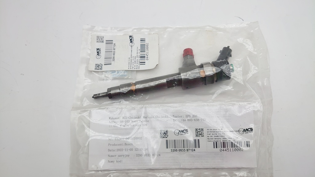BOSCH-INJEKTOR 0445110002 FIAT ALFA 1.9 JTD GEPRÜFT Product image