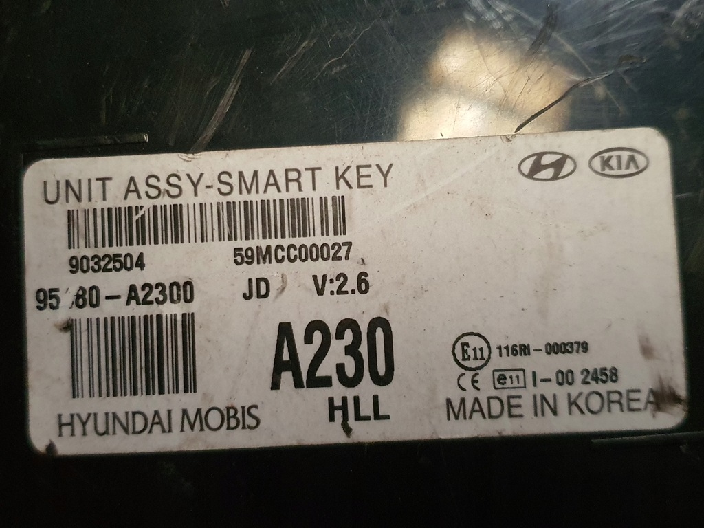 KIA CEED II SMART KEY MODUL 95480-A2300 Product image