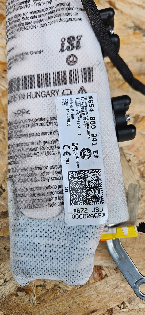 Airbag -Kissen für Fahrer Links Skoda Scala 654880241e Product image
