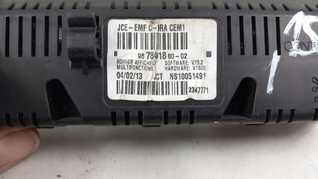PEUGEOT 308 T7 BERLINGO PARTNER 3008 MONITOR DISPLAY 9678491880 Product image