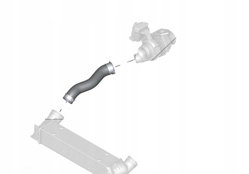 BMW E90 E87 SCHLAUCH LADELUFTKÜHLERROHR N47 7797482 Product image