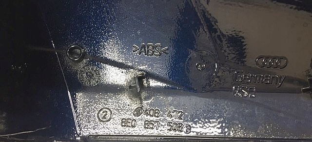 AUDI A3 (8P) A4 (B6) A4 (B7) A6 C6 SPIEGELGEHÄUSE RECHTS 8E0857508 Marineblau Product image