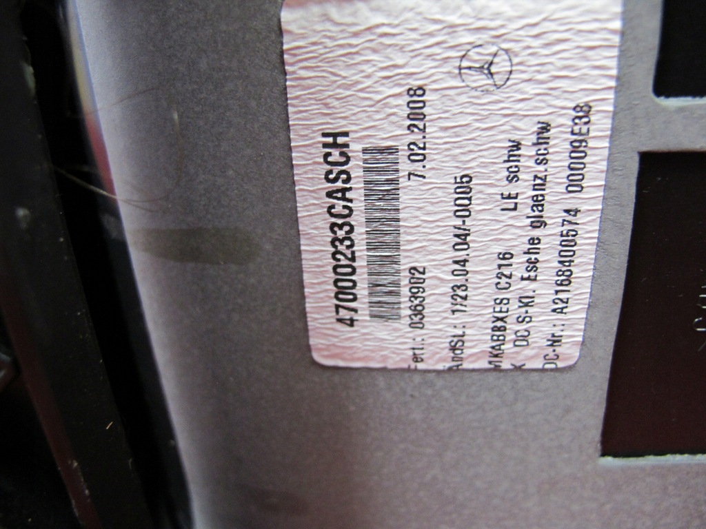 MERCEDES CL W216 C216 LAGERHANDSCHUH HINTERER TUNNEL Product image