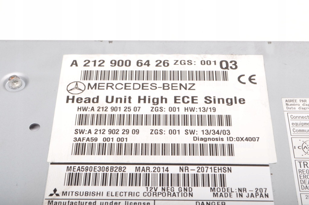 MERCEDES W212 LIFT RADIO NAVIGATION A2129006426 Product image