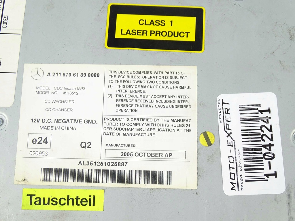 Mercedes W164 W169 W211 W219 W251 CD-Wechsler A2118706189 Product image