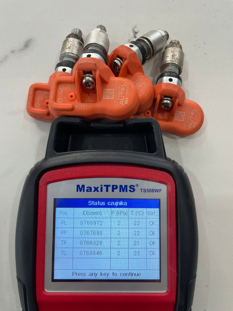 TPMS-DRUCKSENSOREN AUTEL MX-Sensor MERCEDES W204 W205 X253 C117 W222 Product image
